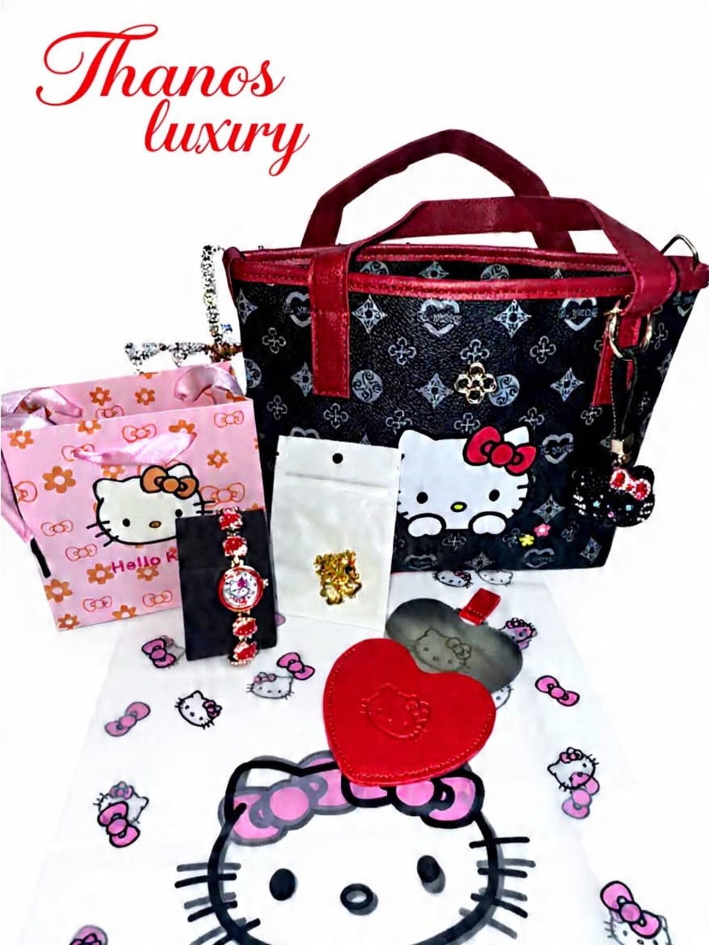 Hello Kitty Black Tote Bundle (MYSTERY BAG FILL UP)